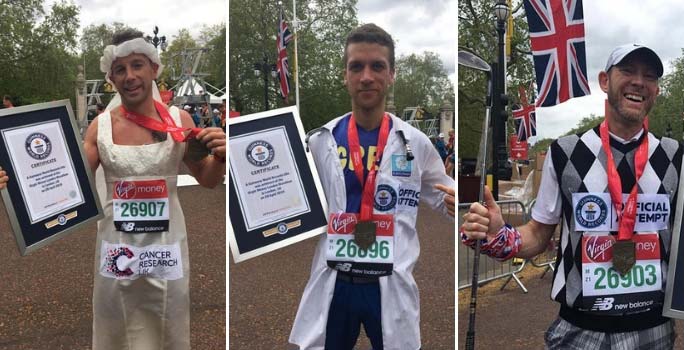 Kỷ lục Guinness trang phục kỳ lạ ‘nổ như mưa’ tại London Marathon 2019